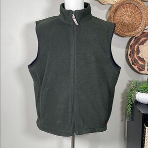 Woolrich Men's 2X-Large Fleece Vest Hunter Green Full Zip Outdoor Warm Vintage